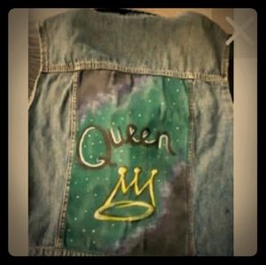 Custom jean vest.